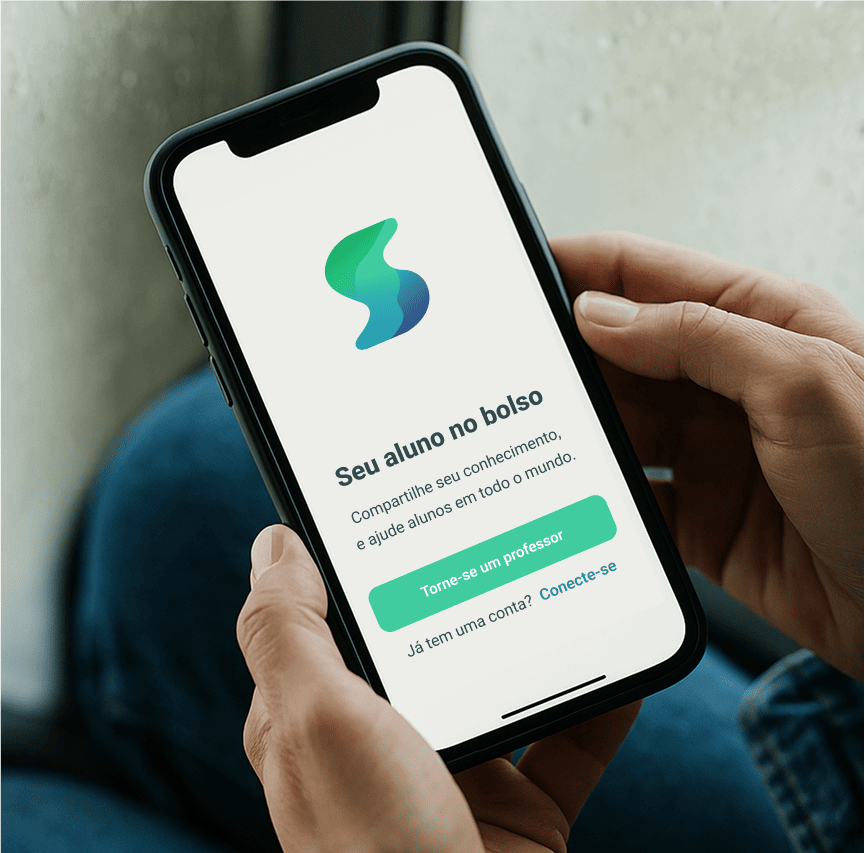 Interface do app Sabido em um smartphone